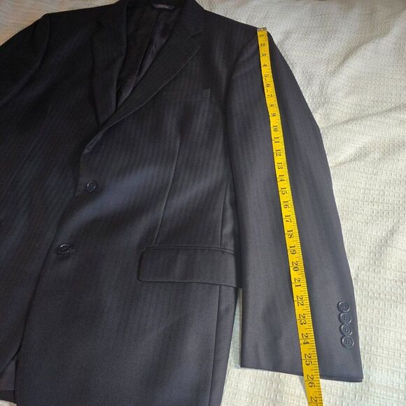 Brooks Brothers 1818 Madison SaxXon Navy Pinstripe Wool Suit Coat 45L - Picture 13 of 15